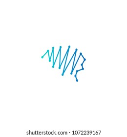 Abstract brain logo icon template vector