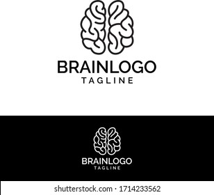 abstrakte Vektorillustration des Hirnlogos