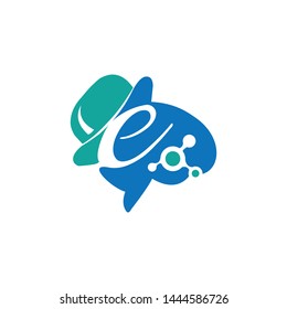 abstract with brain logo template