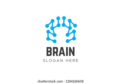 Abstract brain logotype. Brainstorm logos vector. Creative logos