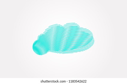 Abstract brain planet modern logotype. Vector logo icon.
