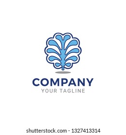 Abstract Brain Tech Logo Design Vector Template