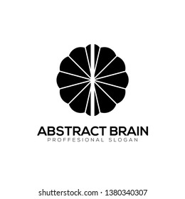 Abstract brain technology concept logo template isolated on white background