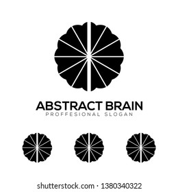 Abstract brain technology concept logo template isolated on white background