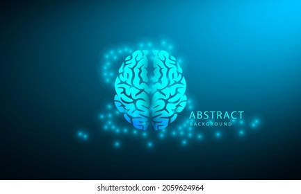 Resumen de tecnología cerebral, concepto futurista de tecnología energética. rayas líneas con luz azul, velocidad y movimiento borrosos sobre fondo azul oscuro.