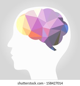 abstract brain vector