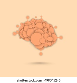 Abstract brain vector metaball graphic
