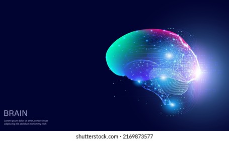 Resumen El concepto de electrocardiograma de trabajo cerebral del sistema nervioso El trabajo está conectado, IQ, inteligencia, inteligencia artificial, simulación cerebral.sobre el fondo del futuro de tecnología azul
