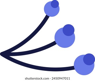 Abstract Branch With Berries Vector Illustration