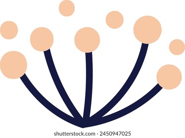 Abstract Branch With Berries Vector Illustration