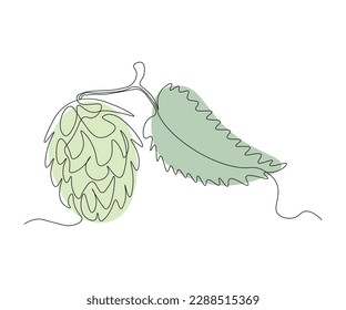 abstract branch and cones hop Continuous drawing in one line