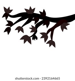 abstract branch of tree isolated on white
