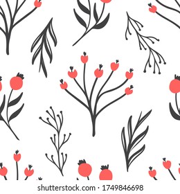 Resumen Sucurre Patrón Floral de ramas, Patrón sin soldadura, Ilustración vectorial EPS 10.