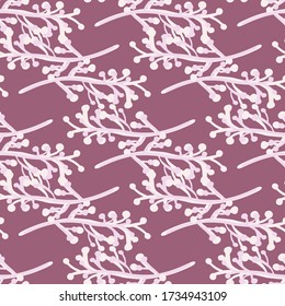 Ramas abstractas de patrón sin fisuras. Rústico vintage con ramas. Diseño para tela, impresión textil, papel de envoltura, cubierta. Ilustración vectorial moderna.