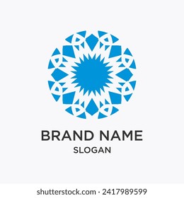 Resumen de diseño vectorial de logotipo de marca