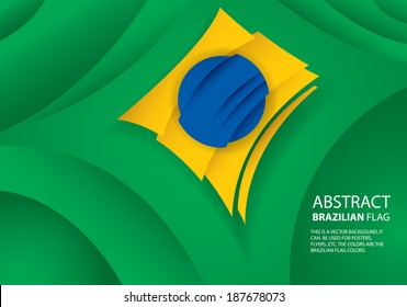 Abstract Brazil, Brazilian Flag (Vector Art)