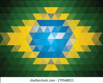 abstract Brazil Flag