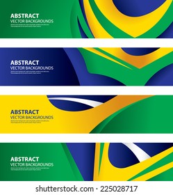 Abstract Brazil Flag Background, Brazilian Art color(Vector Art)