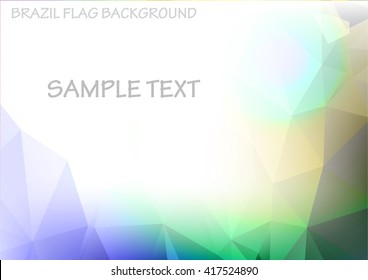 Abstract Brazil flag with Polygonal Mosaic Background, Creative Business Design Templates. Illustration Vector EPS10