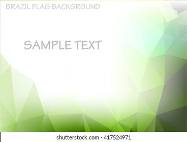 Abstract Brazil flag with Polygonal Mosaic Background, Creative Business Design Templates. Illustration Vector EPS10