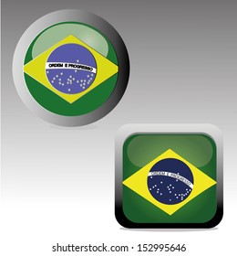 abstract brazil flag symbol on gradient gray background