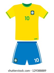 abstract brazil football jersey