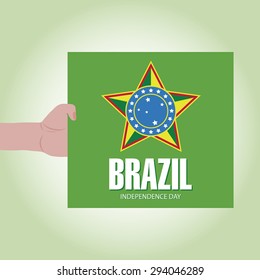 Abstract Brazil independence day background with some special objects