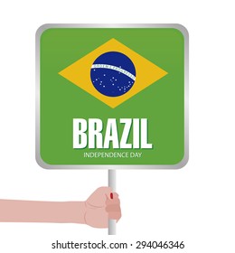 Abstract Brazil independence day background with some special objects