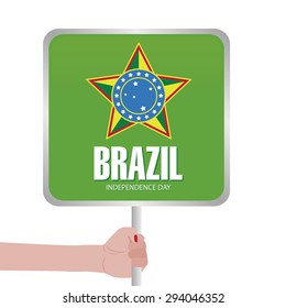 Abstract Brazil independence day background with some special objects