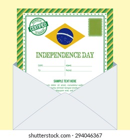 Abstract Brazil independence day background with some special objects