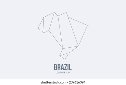 Abstract Brazil logo. Vector logotype design.