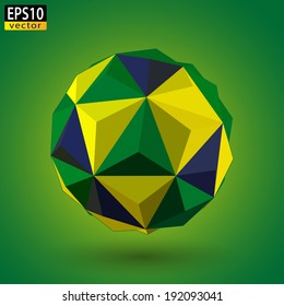 Abstract Brazilian Soccer Ball | EPS10 Vector