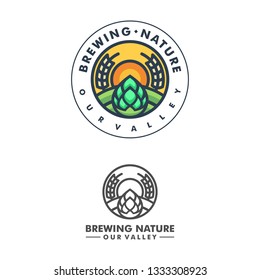 Abstract Brewing Concept illustration vector Design template. Suitable for Creative Industry, Multimedia, entertainment, Educations, Shop, and any related business