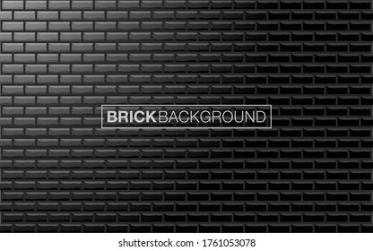 abstract brick black background. illustration eps10.