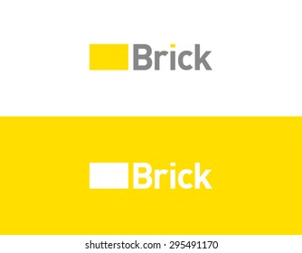Abstract brick icon, logo design template. Construction, architect, industrial. Corporate, identity, company, brand, branding, logotype. Clean, modern and elegant style