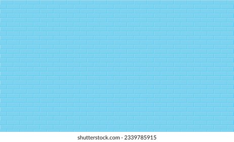 Abstract brick wall vector illustration background design, light blue brick wall texture vector illustration