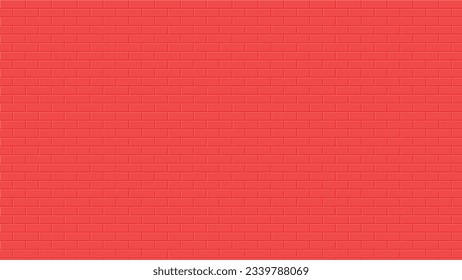 Abstract brick wall vector illustration background design, Red brick wall texture vector illustration