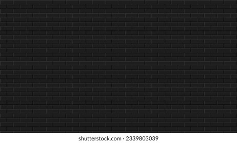 Abstract brick wall vector illustration background design, Black brick wall texture vector illustration