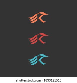 abstract brid line logo design vector icon