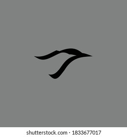abstract brid line logo design vector icon