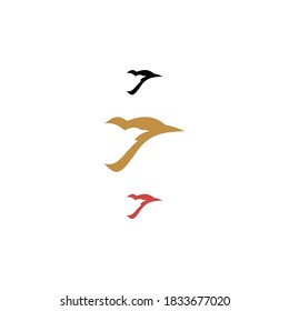 abstract brid line logo design vector icon
