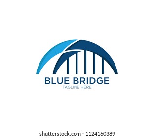 Abstract Bridge Logo Design Template