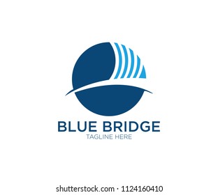 Abstract Bridge Logo Design Template