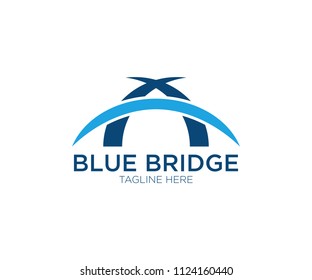 Abstract Bridge Logo Design Template