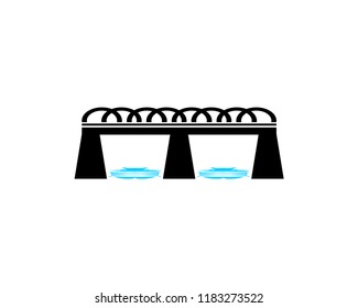 abstract bridge logo design template