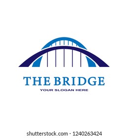 Abstract bridge logo design template. ESP 10. Vector