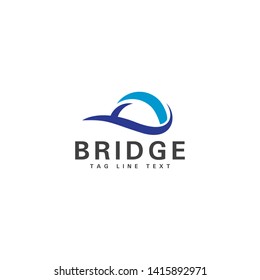Abstract bridge logo design template for your company.