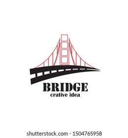  Abstract bridge logo design template

