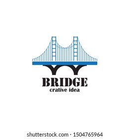  Abstract bridge logo design template
