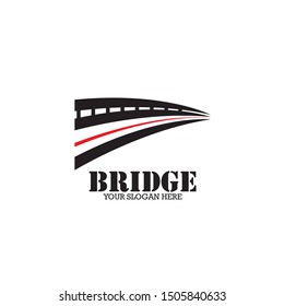 Abstract bridge logo design template
